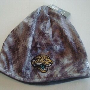 JACKSONVILLE JAGUARS SNAKESKIN REEBOK BEANIE TOBOGGAN KNIT HAT CAP  VINTAGE G1